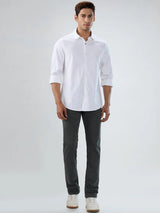 Men Jeans Regular Fit Dark Olive Mid Rise