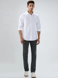 Men Jeans Regular Fit Dark Olive Mid Rise