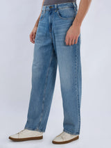 Men Jeans Loose Fit Vintage Blue Mid Rise