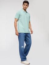 Men Jeans Loose Fit Blue Mid Rise