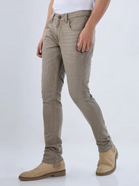 Men Jeans Slim Fit Green Low Rise