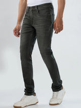 Men Jeans Slim Fit Green Low Rise