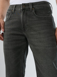 Men Jeans Slim Fit Green Low Rise