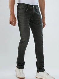 Men Jeans Slim Fit Green Low Rise