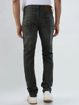 Men Jeans Slim Fit Green Low Rise