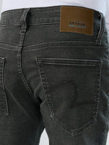 Men Jeans Slim Fit Green Low Rise