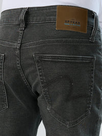 Men Jeans Slim Fit Green Low Rise