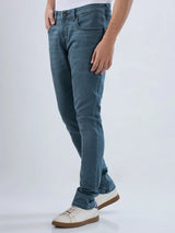Men Jeans Slim Fit Green Low Rise