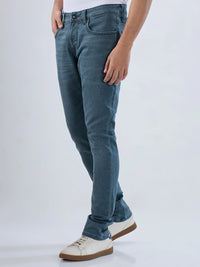 Men Jeans Slim Fit Green Low Rise