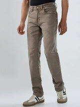 Men Rover Jeans Regular Fit Brown Mid Rise