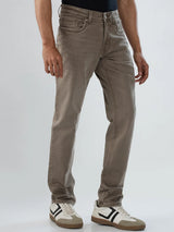 Men Rover Jeans Regular Fit Brown Mid Rise