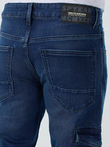 Men Jeans Regular Fit Dark Blue Mid Rise