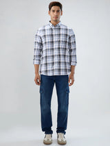 Men Jeans Regular Fit Dark Blue Mid Rise