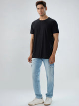 Men Jeans Regular Fit Light Blue Mid Rise