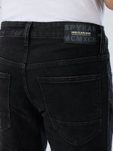 Men Jeans Regular Fit Black Mid Rise