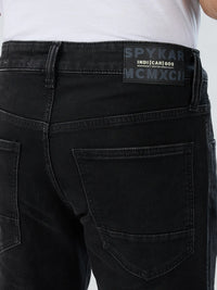 Men Jeans Regular Fit Black Mid Rise