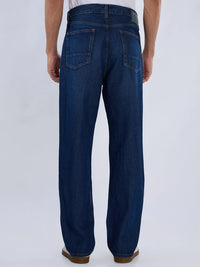 Men Ikemen Jeans Loose Fit Dark Blue Mid Rise