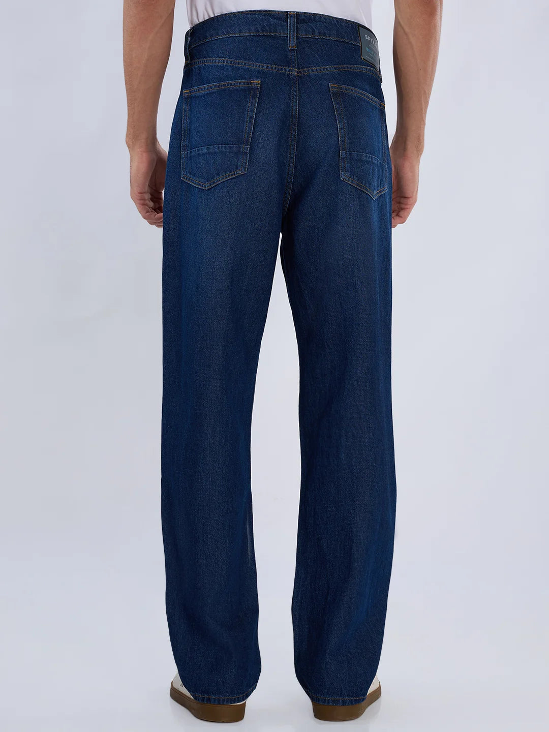 Men Ikemen Jeans Loose Fit Dark Blue Mid Rise