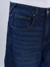 Men Ikemen Jeans Loose Fit Dark Blue Mid Rise