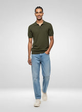 Men Ikemen Jeans Loose Fit Ice Blue Mid Rise