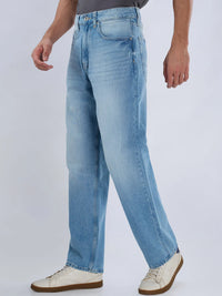 Men Ikemen Jeans Loose Fit Ice Blue Mid Rise