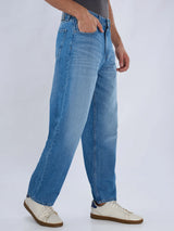 Men Ikemen Jeans Loose Fit Blue Mid Rise