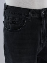 Men Ikemen Jeans Loose Fit Black Mid Rise