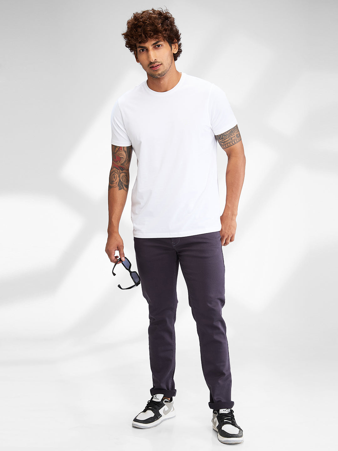 Men Kano Jeans Slim Fit Grey Low Rise