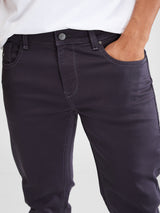 Men Kano Jeans Slim Fit Grey Low Rise
