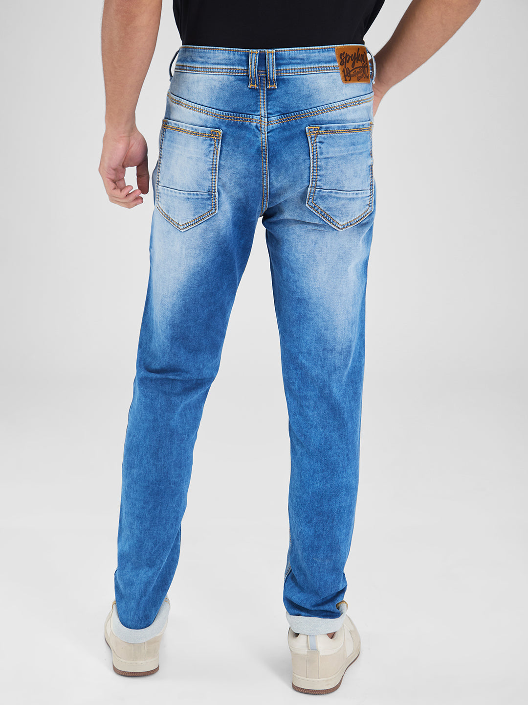 Spykar Blue Skinny Slim Fit Low Rise Jeans For Men