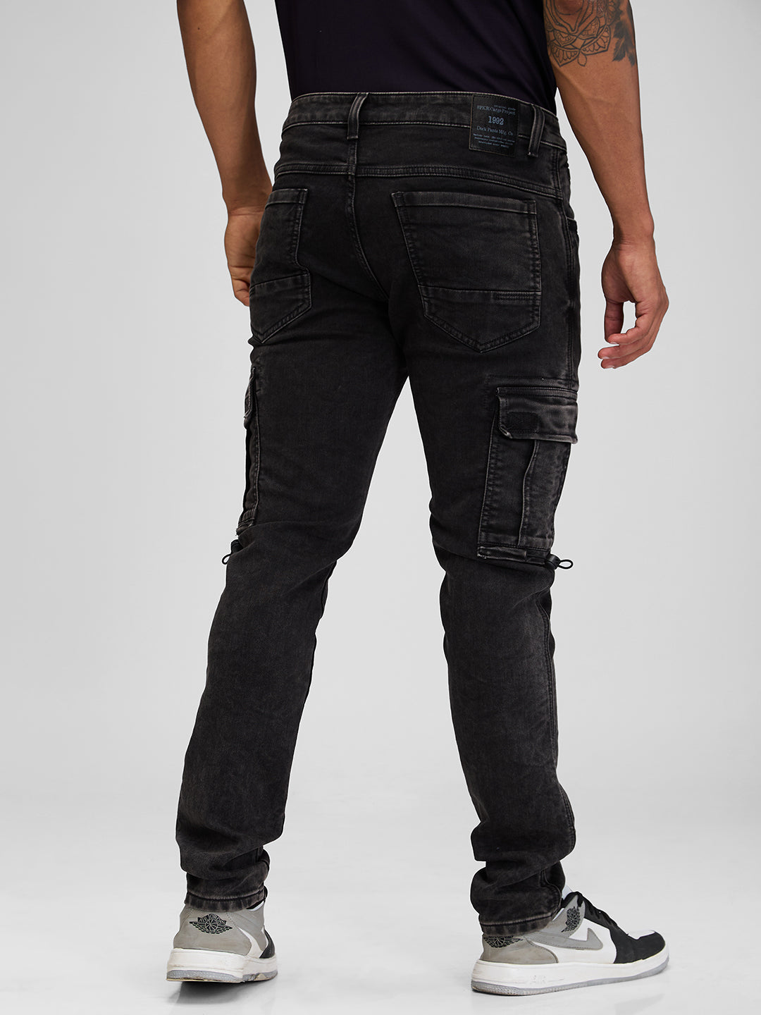 Spykar Black Regular Fit Mid Rise Jeans For Men