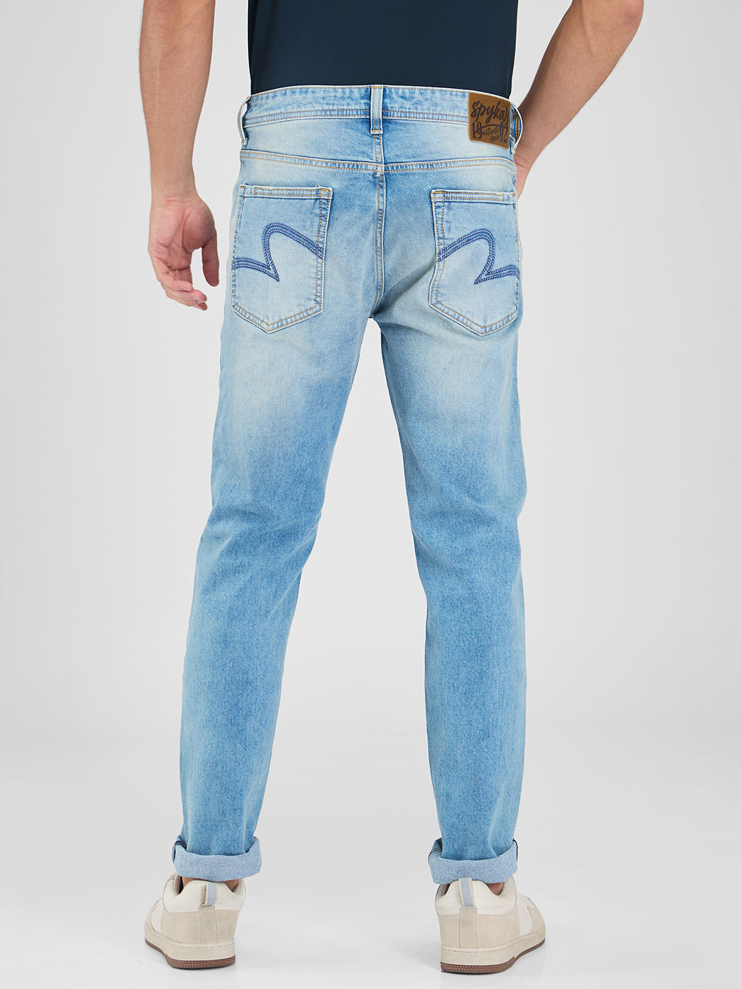 Spykar Blue Skinny Slim Fit Low Rise Jeans For Men