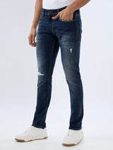Men Kano Jeans Slim Fit Blue Low Rise