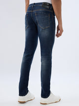 Men Kano Jeans Slim Fit Blue Low Rise