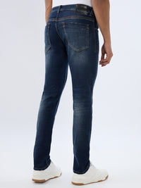 Men Kano Jeans Slim Fit Blue Low Rise