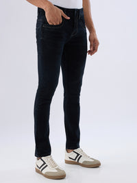 Men Kano Jeans Slim Fit Black Low Rise