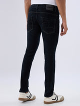Men Kano Jeans Slim Fit Black Low Rise