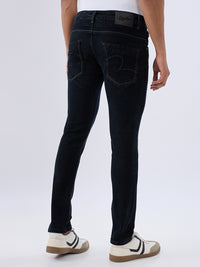 Men Kano Jeans Slim Fit Black Low Rise