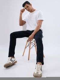 Men Kano Jeans Slim Fit Black Low Rise