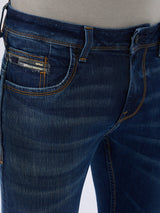 Men Kano Jeans Slim Fit Blue Low Rise