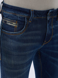 Men Kano Jeans Slim Fit Blue Low Rise