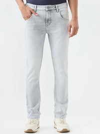 Men Kano Jeans Slim Fit Grey Low Rise
