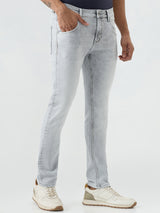 Men Kano Jeans Slim Fit Grey Low Rise