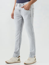 Men Kano Jeans Slim Fit Grey Low Rise