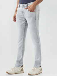 Men Kano Jeans Slim Fit Grey Low Rise