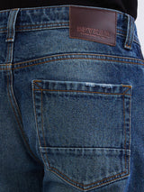 Men Jeans Relaxed Fit Blue Mid Rise