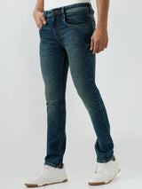 Men Kano Jeans Slim Fit Blue Low Rise