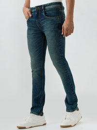 Men Kano Jeans Slim Fit Blue Low Rise