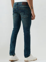 Men Kano Jeans Slim Fit Blue Low Rise