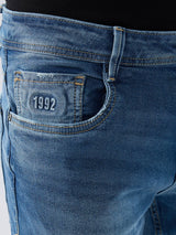 Men Jeans Comfort Fit Blue Mid Rise